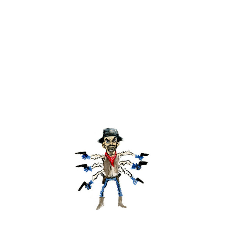Six Shooter by Alex Pardee