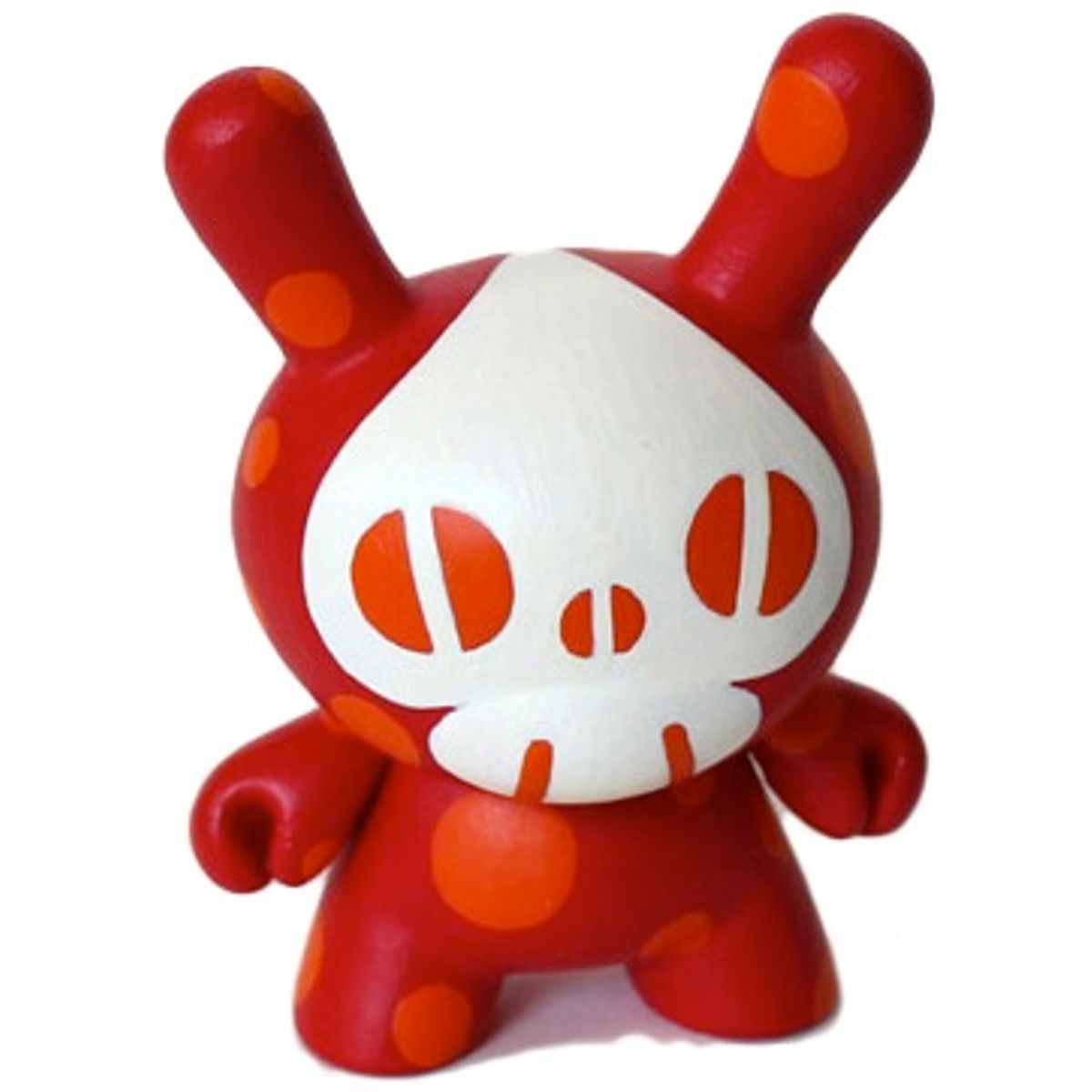Polka-Dot Spade-Skull - Red