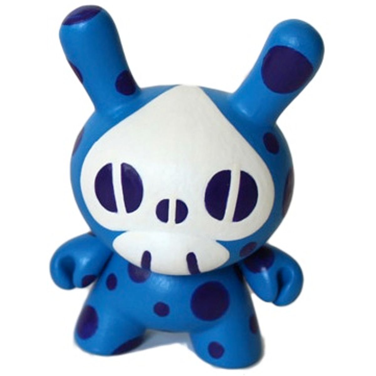 Polka-Dot Spade-Skull - Blue