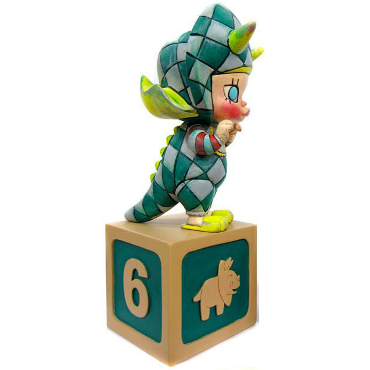 Dino Molly - Green Checker