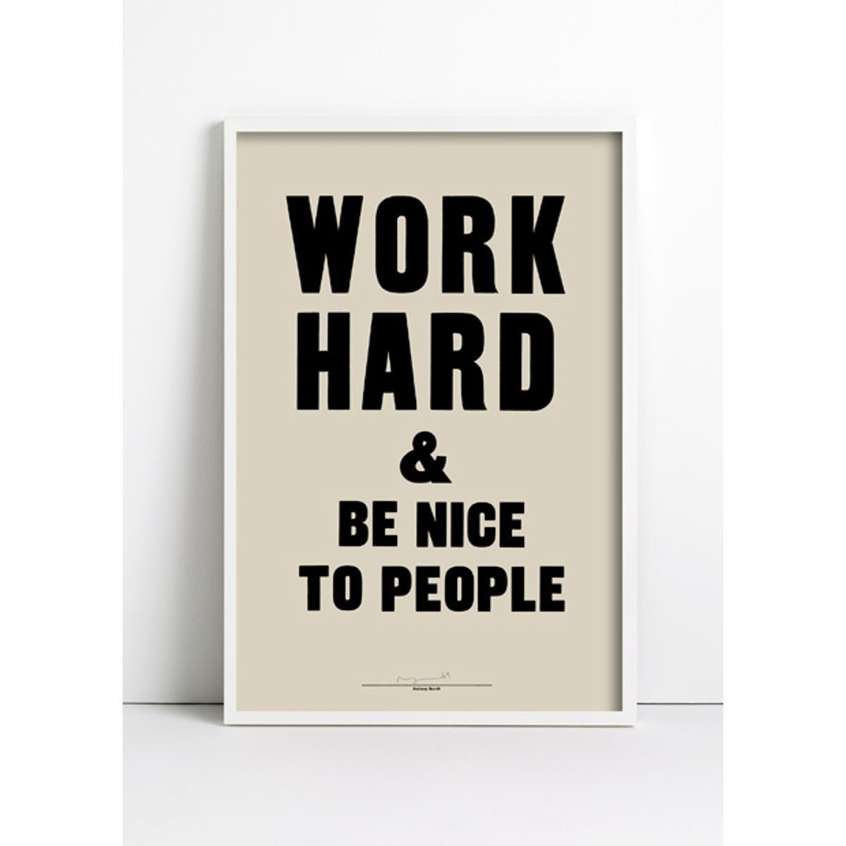 work hard - grey