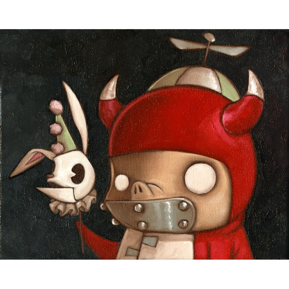 Devil Boy with Rabbit stick