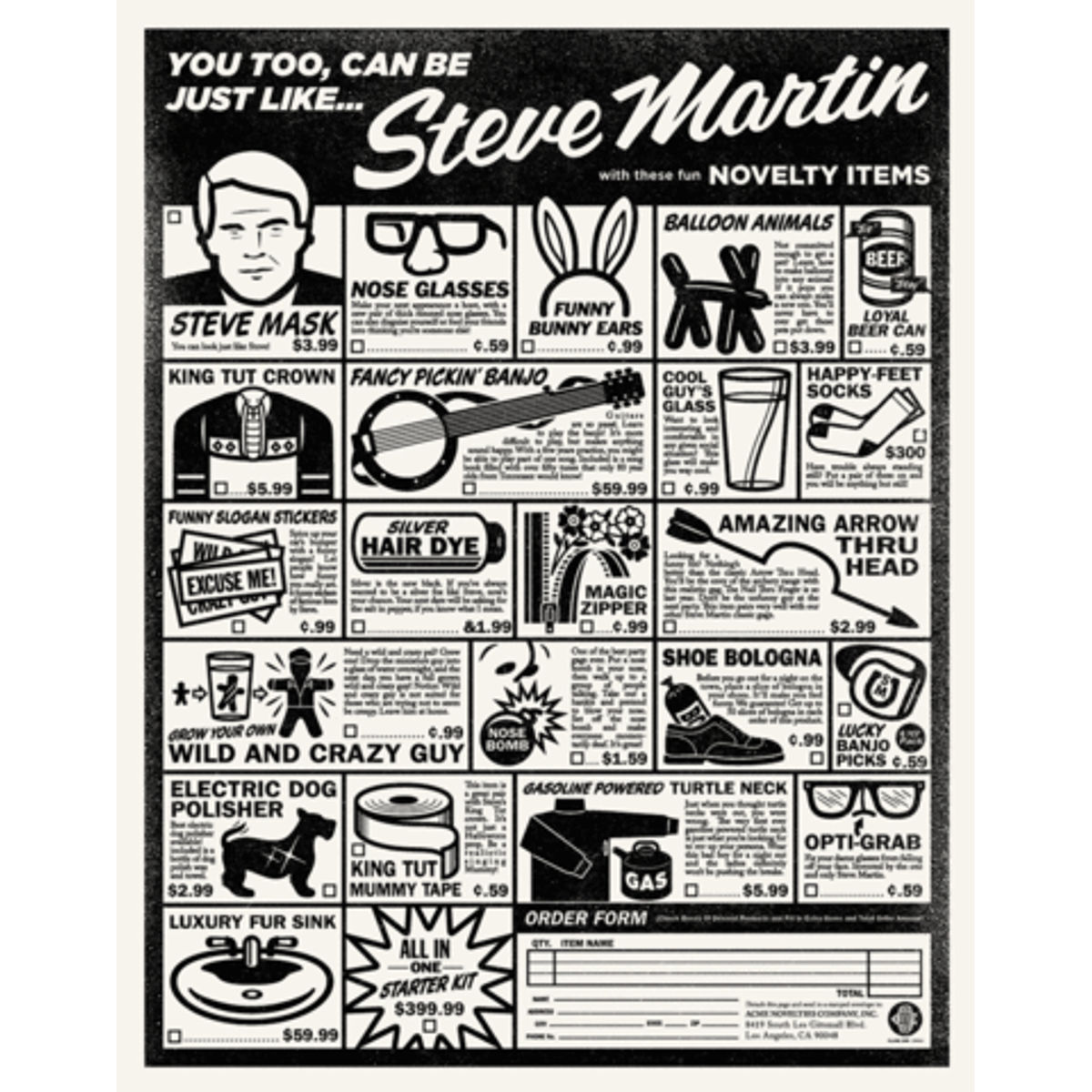 Steve Martin Novelty Ad