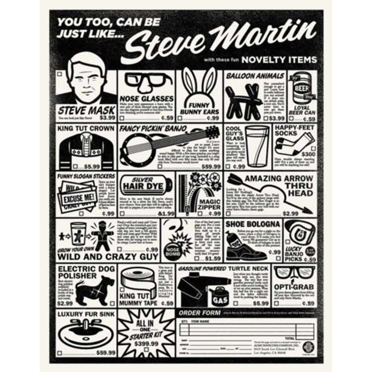 Steve Martin Novelty Ad by Clark Orr