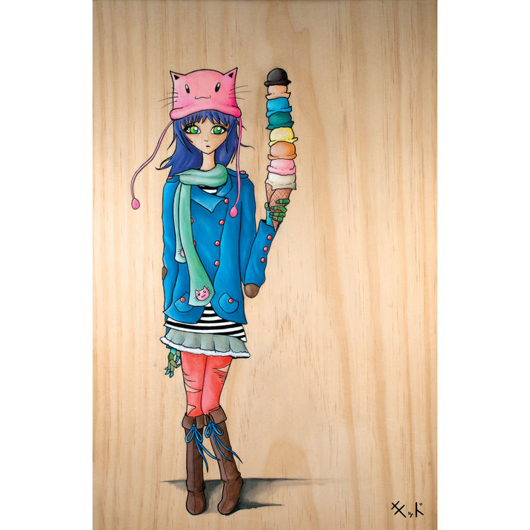 Ice Cream Tower - Print by Jen Kiddo
