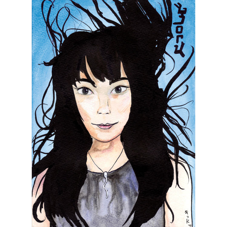 Björk portrait by Jen Kiddo