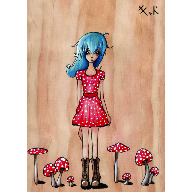Mushroom Fashion - Print by Jen Kiddo