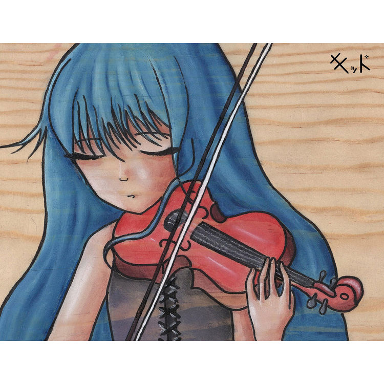 Violin Girl - Print by Jen Kiddo