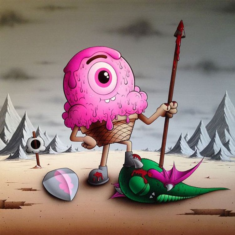 The Triumphant Warrior (Print) by Buff Monster