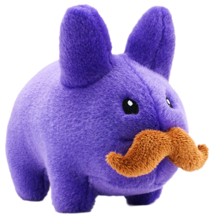 Purple Stache Labbit - 14" by Frank Kozik