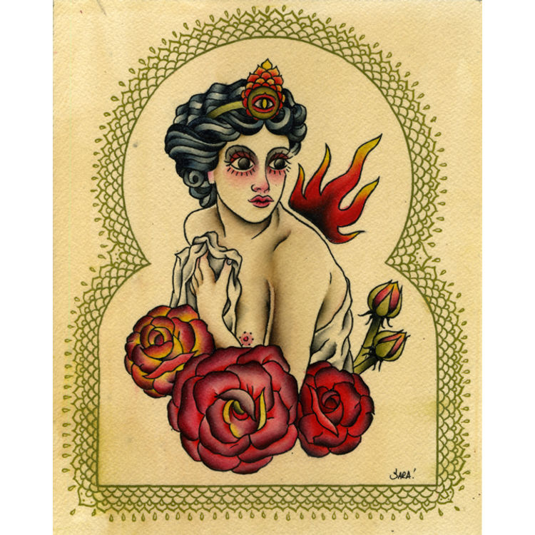 Fire Begonias by Sara Antoinette Martin