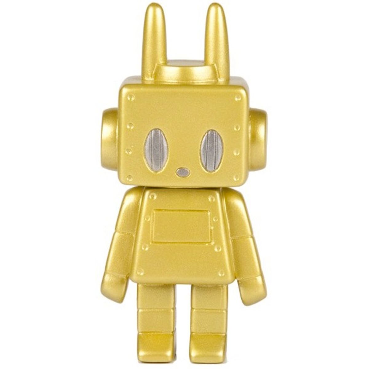 Bunny Robot - Gold with Silver Eyes