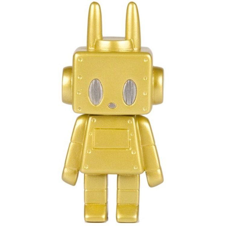 Bunny Robot - Gold with Silver Eyes by P.P.Pudding (Gen Kitajima)