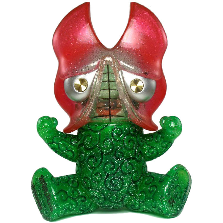 Eaton - Clear Lamé Head / Neon Green by Gargamel (Kiyoka Ikeda)