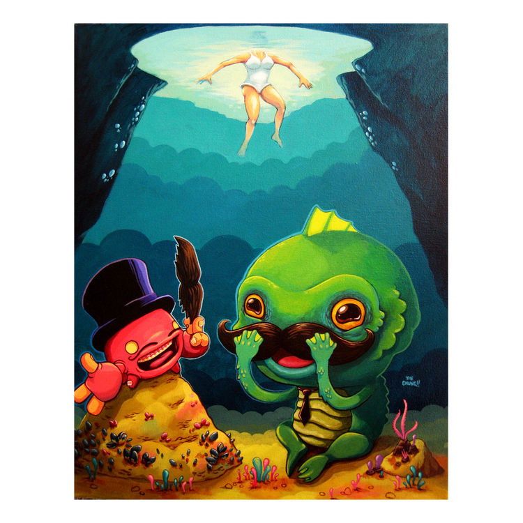 Finger-Crab Helps Gillman Try On Mustaches For His Big Date by The Chung (Dave Chung)