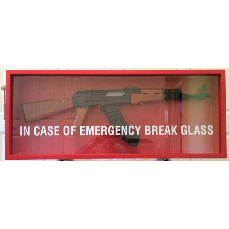 In Case Of Emergency Break Glass AK-47 by Patrick Lyons
