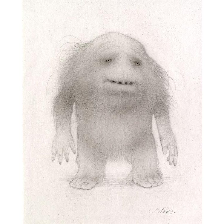 The Bog Yeti (preparatory drawing) by Travis Louie
