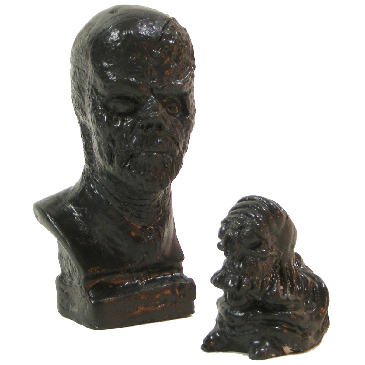 Galaxy Frankenstein Mini Bust (2 inch) with Micro Skelechub Worshipper - Gun Metal Grey