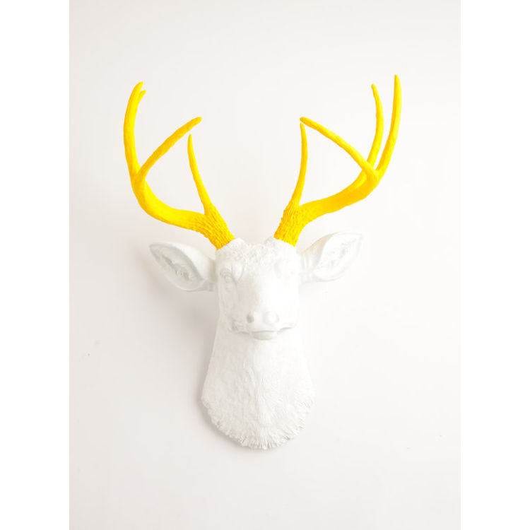 The Baron - White W/ Yellow by White Faux Taxidermy