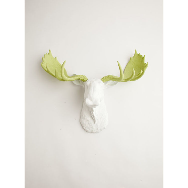 The Cesar - White w/ Mint Green by White Faux Taxidermy