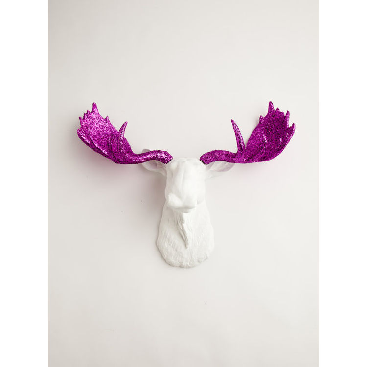 The Jasper - White w/ Fuchsia by White Faux Taxidermy