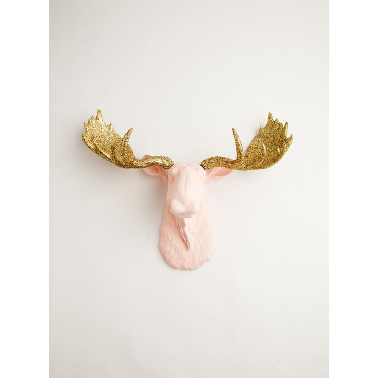 The Eva - Cameo Pink w/ Gold Glitter by White Faux Taxidermy