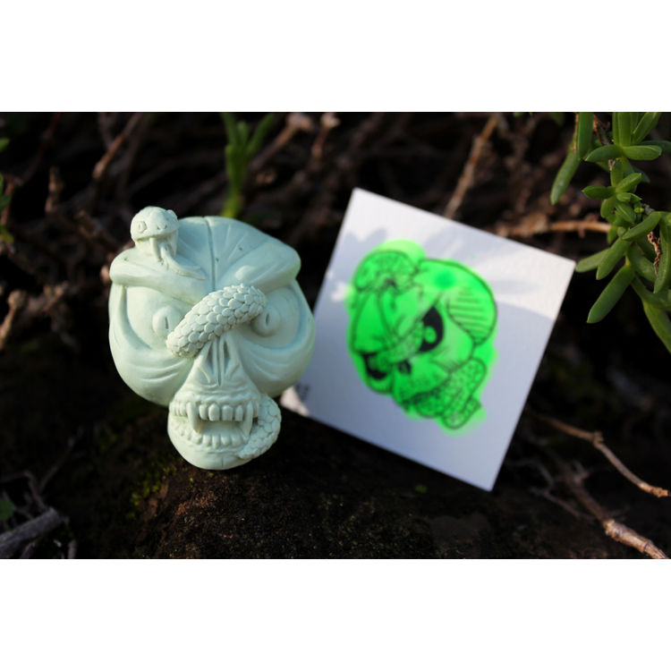 Skull Tattoos - Serpent Skull - Green by Double Haunt
