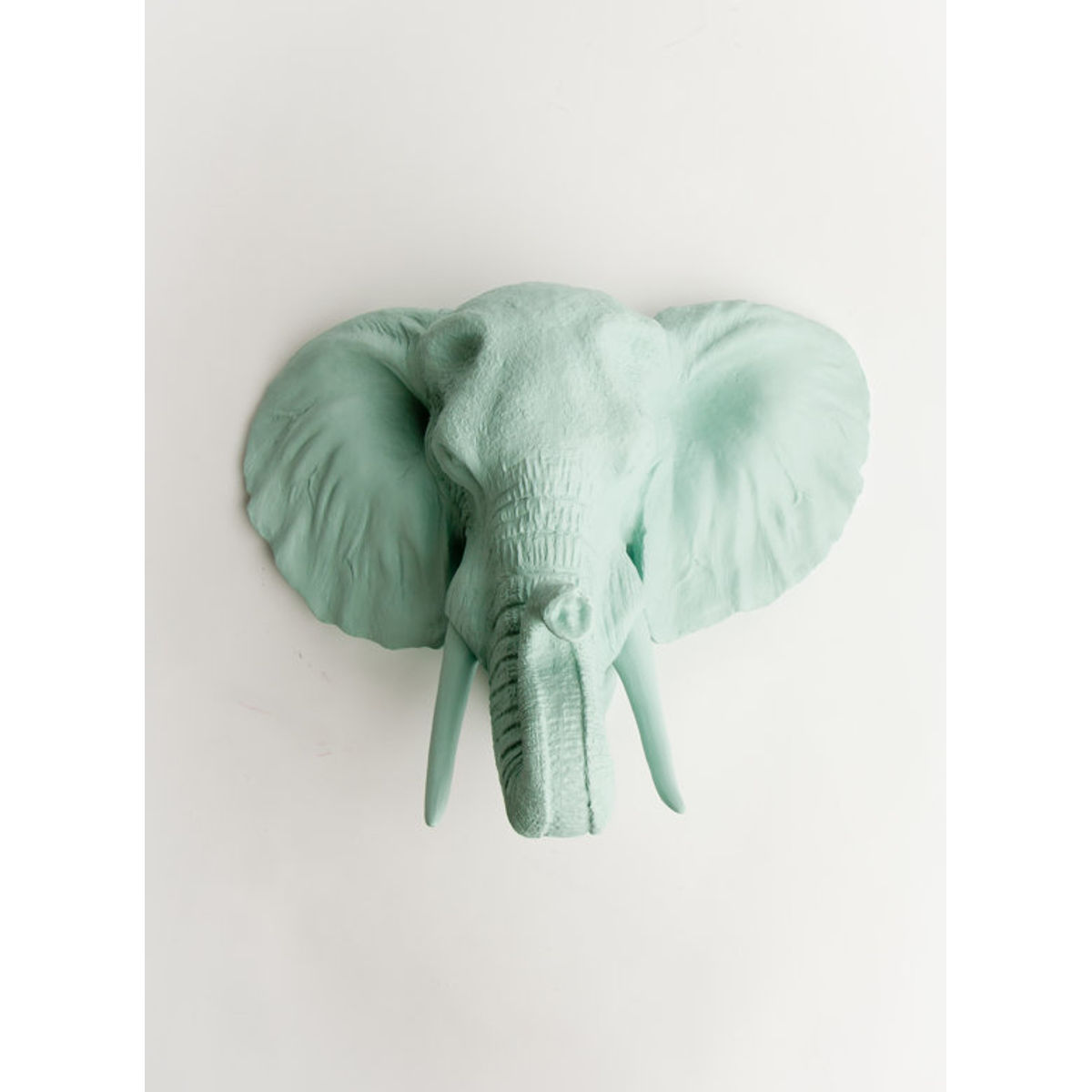 The Sydney - Sea Foam Resin Elephant Head- Resin Seafoam Faux Taxidermy- Chic & Trendy