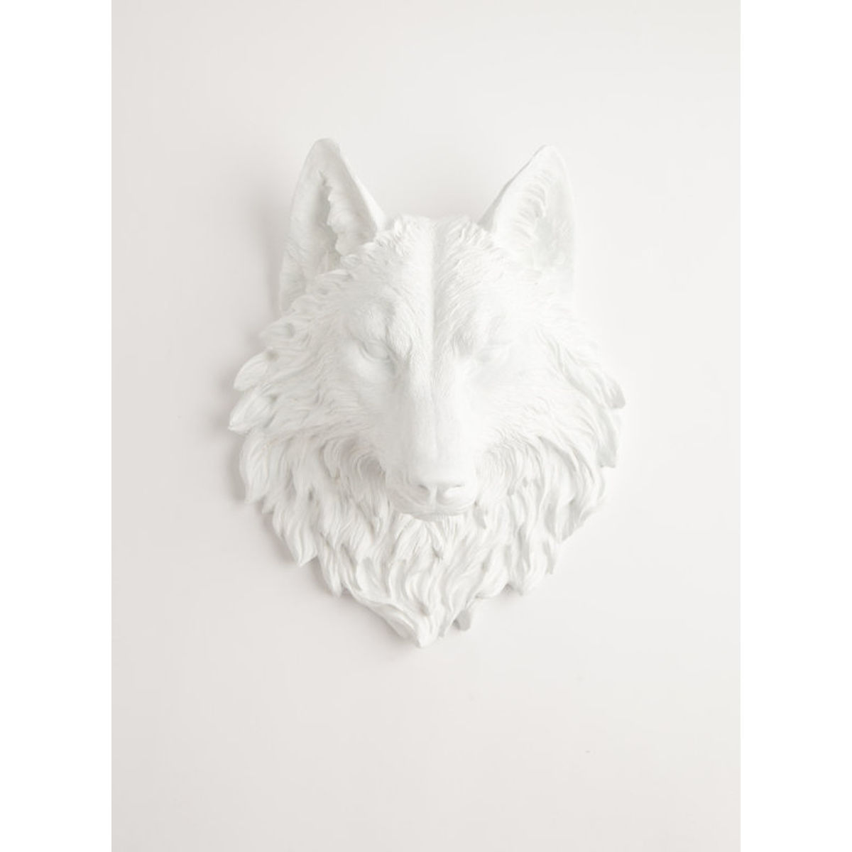 The Lincoln - White Resin Wolf Head- Resin White Faux Taxidermy- Chic & Trendy