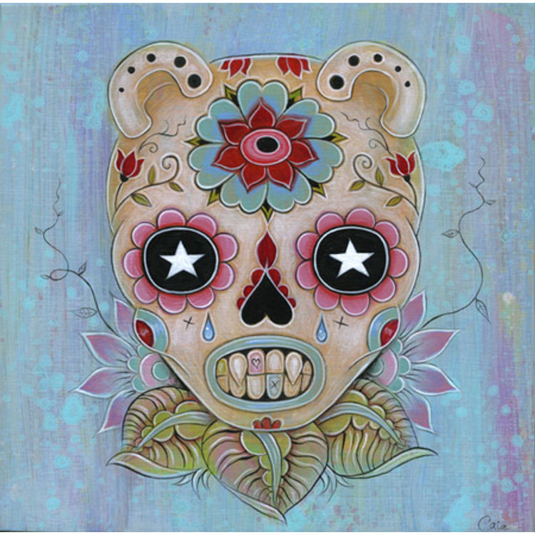 Blue Sugar Skull by Caia Koopman