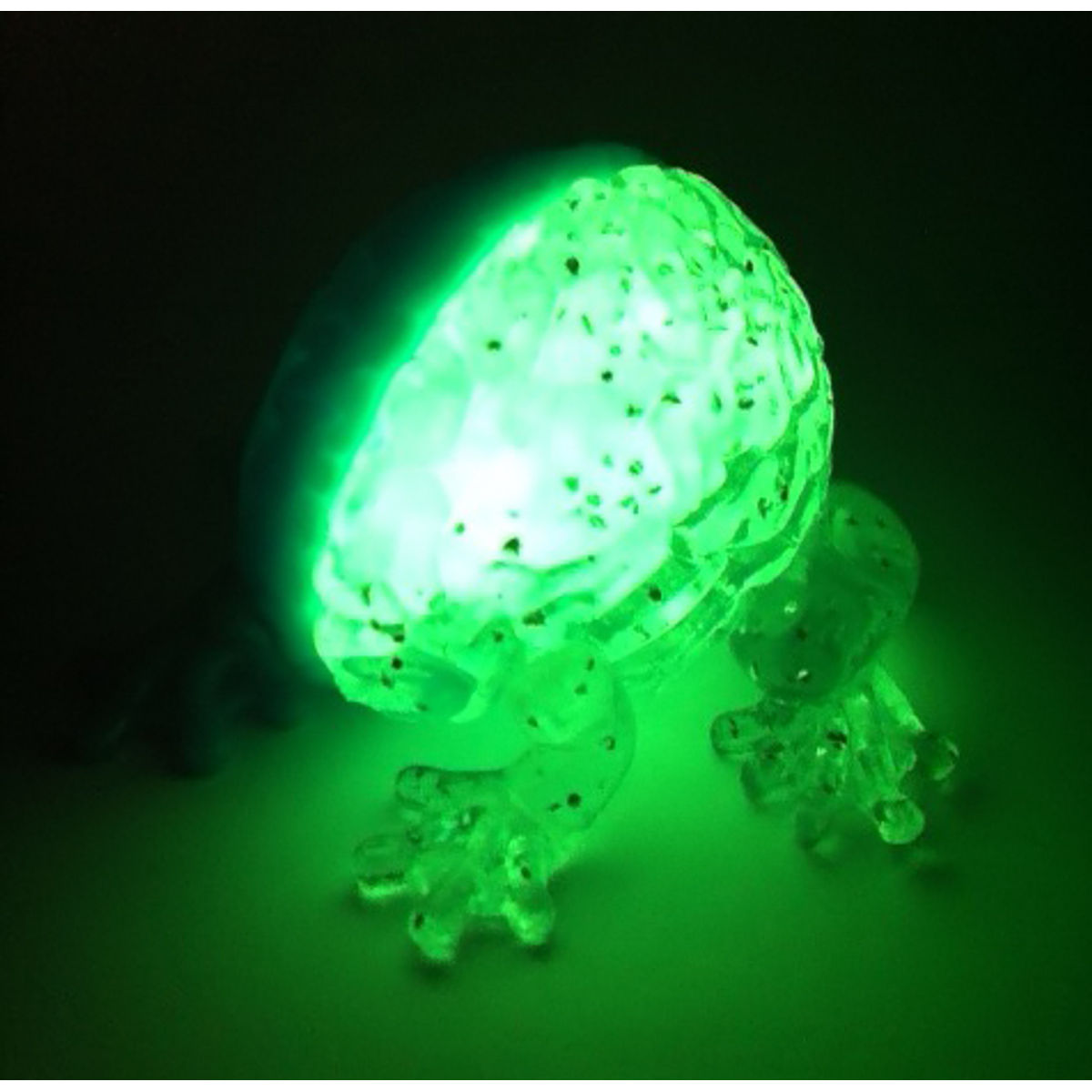 Jumping Brain - Cyan/Clear GID