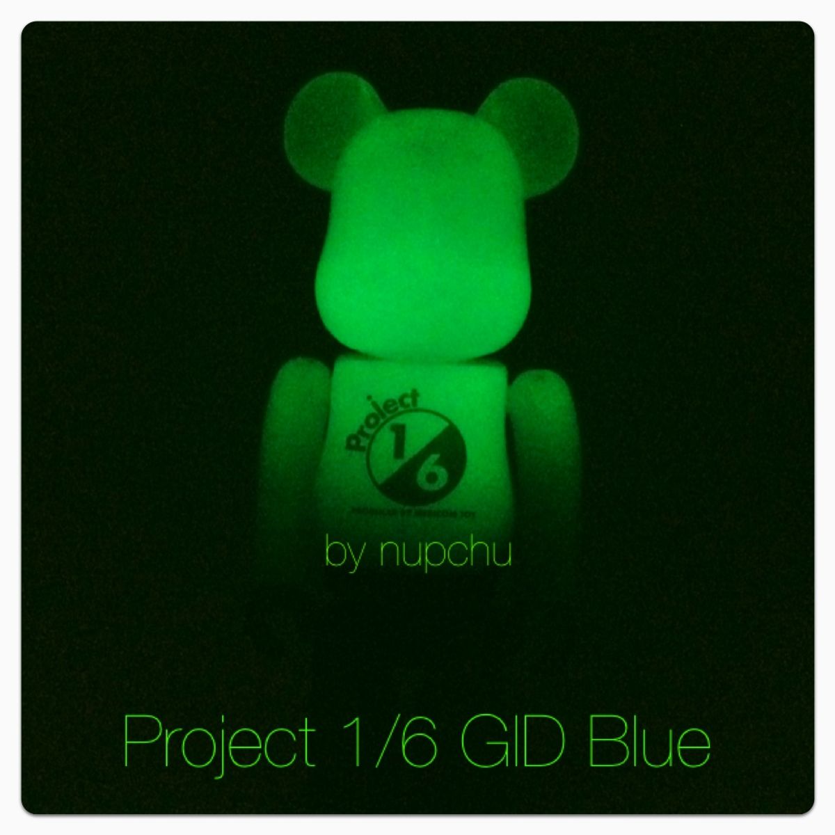 Project 1/6 - Blue Glow in the Dark (GID) 100% Be@rbrick