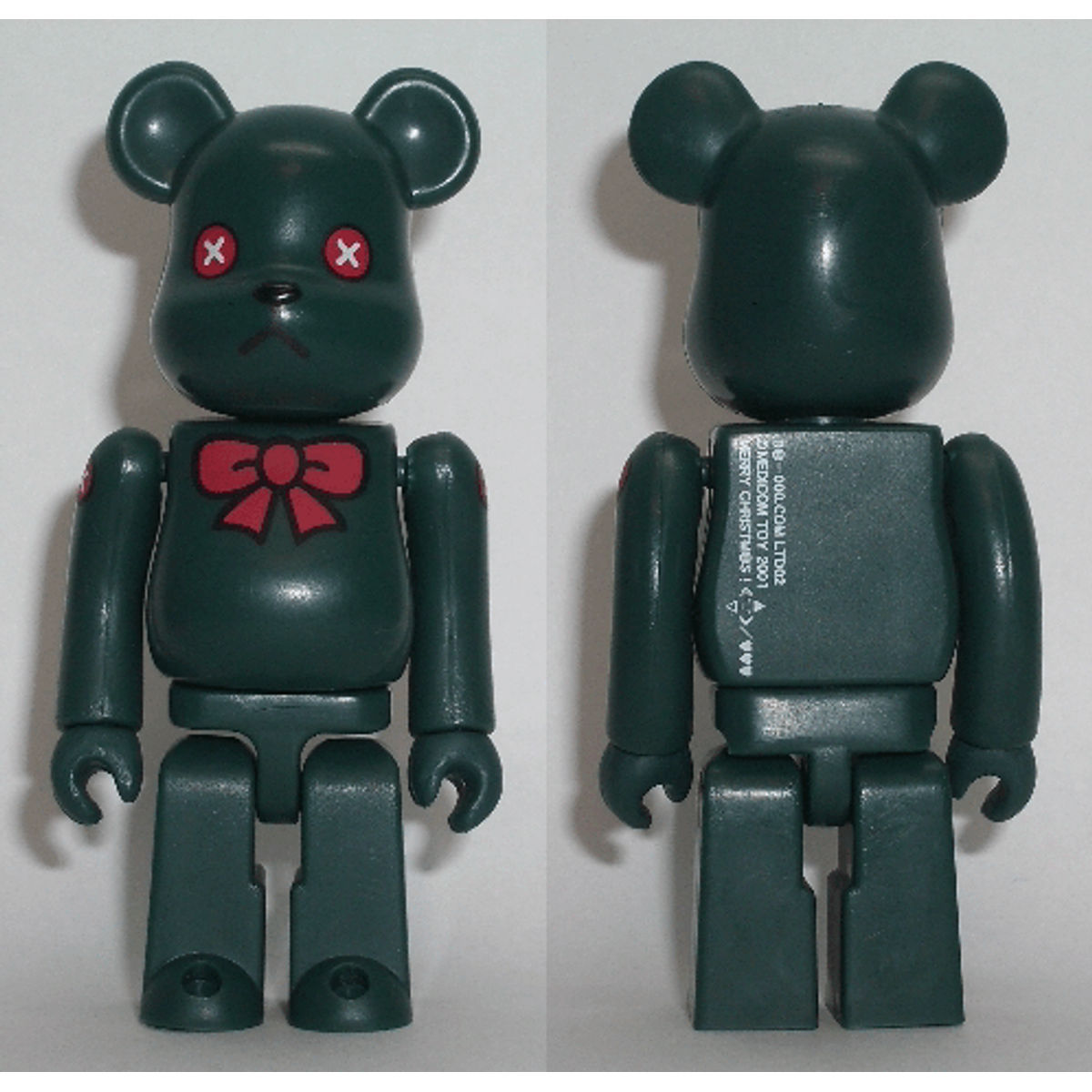 X'mas Twin - 2001 Green 100% Be@rbrick