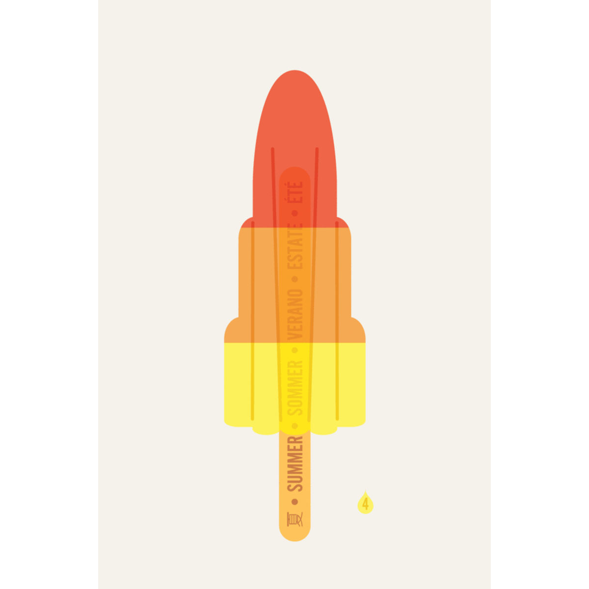 Rocket Ice Lolly Art Print - No.4