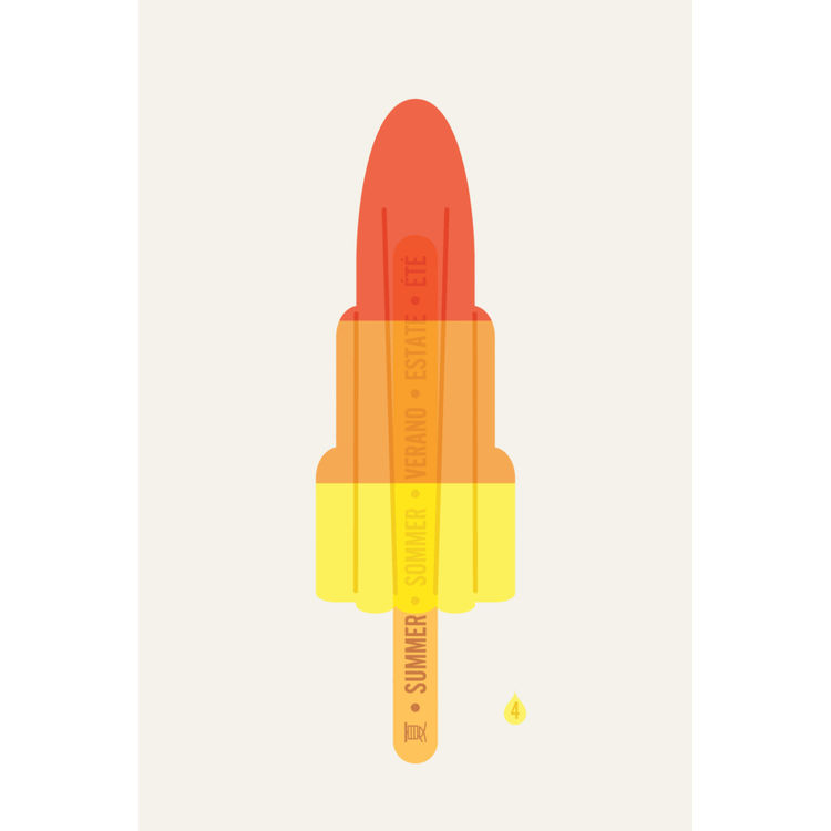 Rocket Ice Lolly Art Print - No.4 by Sean Mort