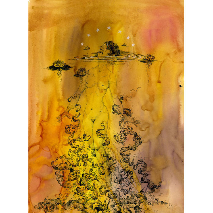 Amanda Palmer as Lady of the Lake by Molly Crabapple