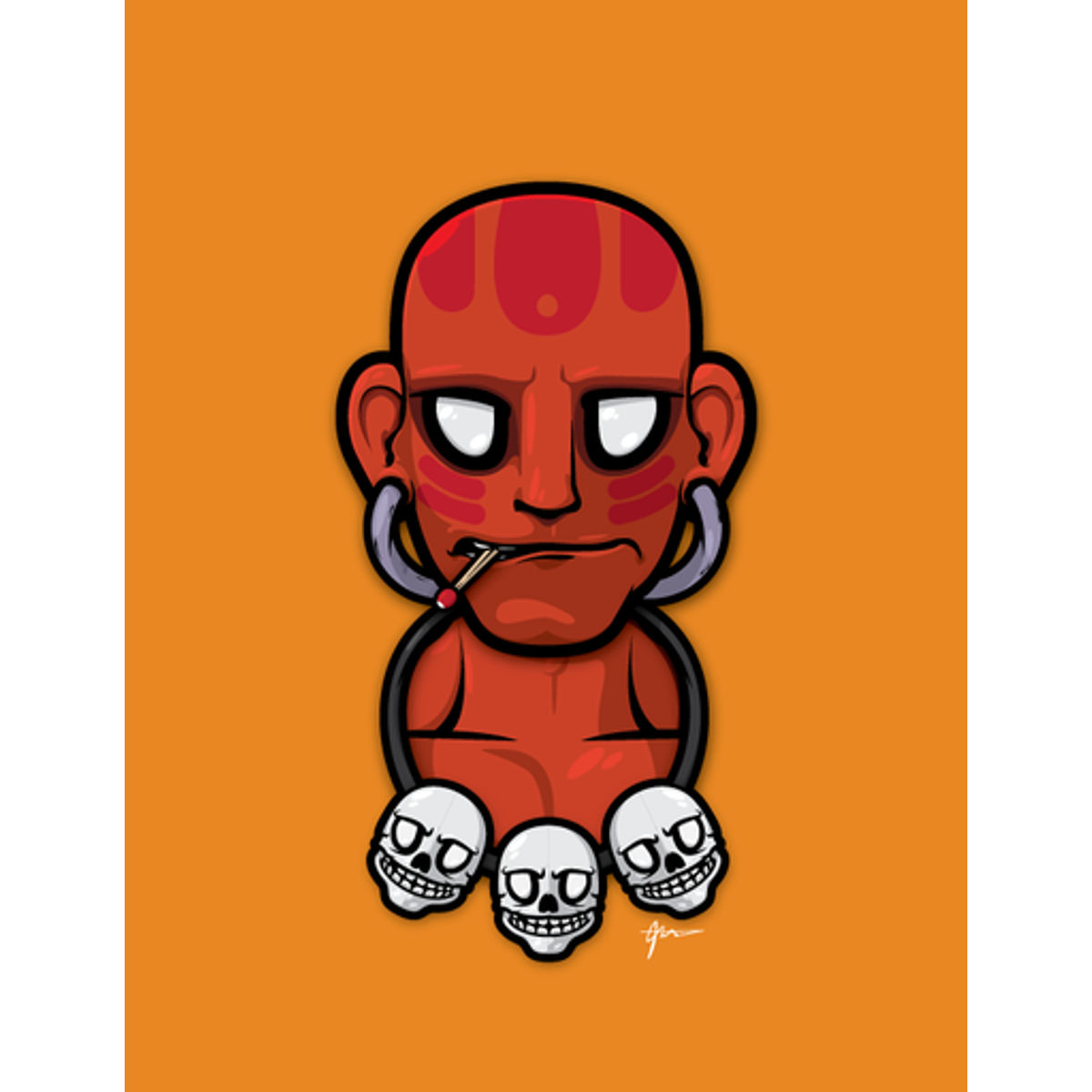 Dhalism in Three - Orange