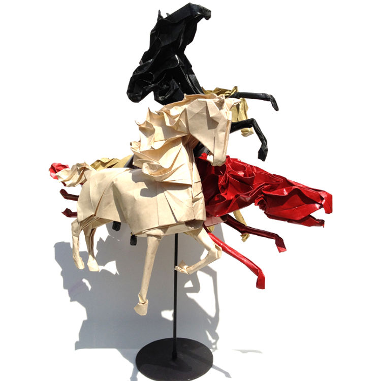 The Four Horses of the Apocaplypse: Conquest, War, Famine, & Death by Joseph Wu