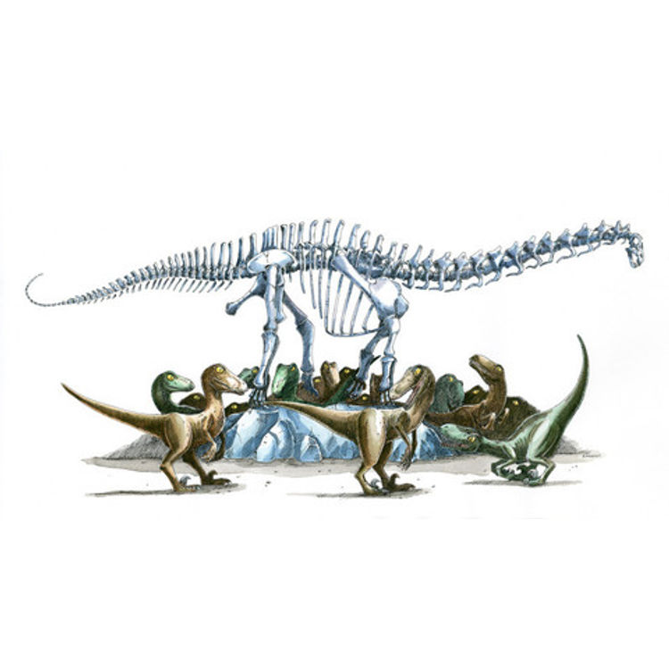 Unsuspecting Apatosaur by Keith Noordzy