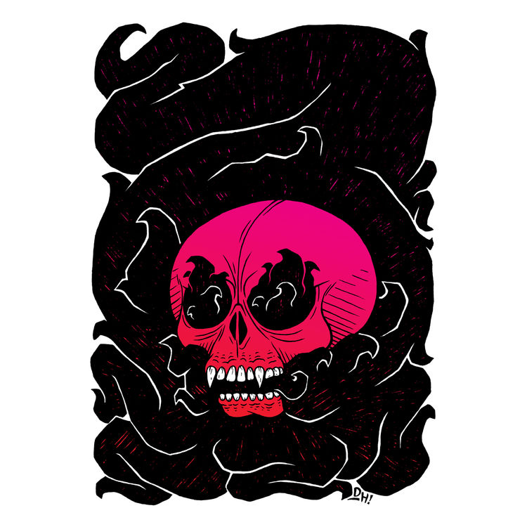 Flaming Skull by Double Haunt
