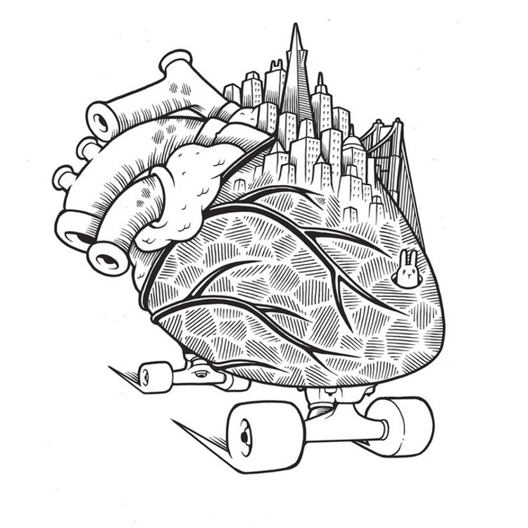 SF Loves Skateboarding by Jeremy Fish