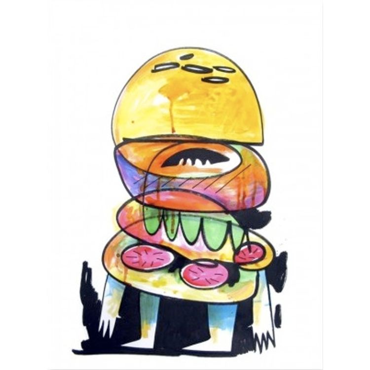 The Burger Took a Bite Out of Me by Jon Burgerman