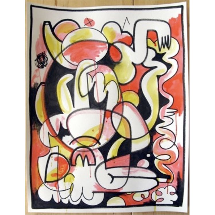 Cat on a Hot Tin Fruit by Jon Burgerman