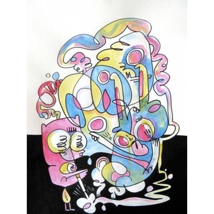 Smoking Up a Storm by Jon Burgerman