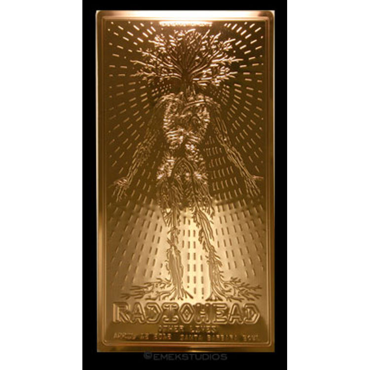 Radiohead - Santa Barbara, CA, 2012 (COPPER METAL POSTER) by Emek