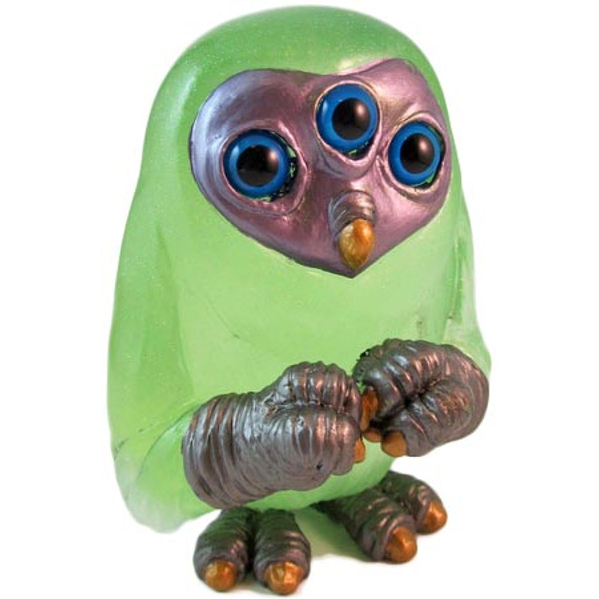 the scowl - clear green/purple face