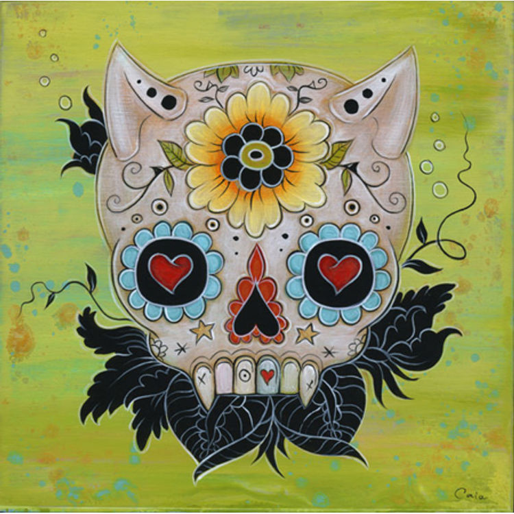 Green Sugar Skull by Caia Koopman