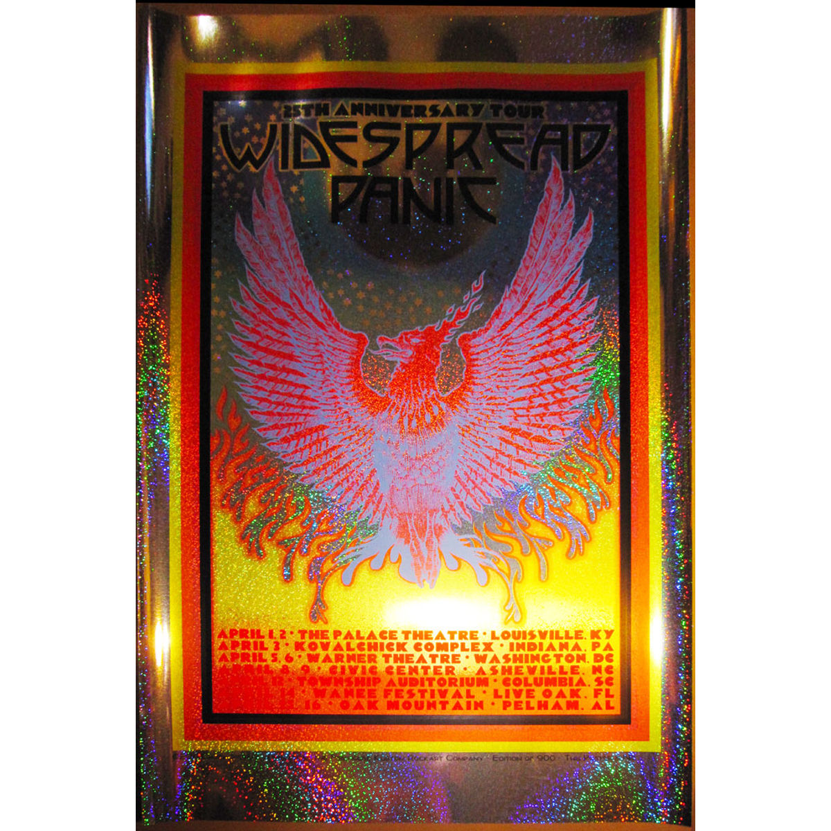 Widespread Panic 25th Anniversary Tour Sparkled Foil Variant Poster