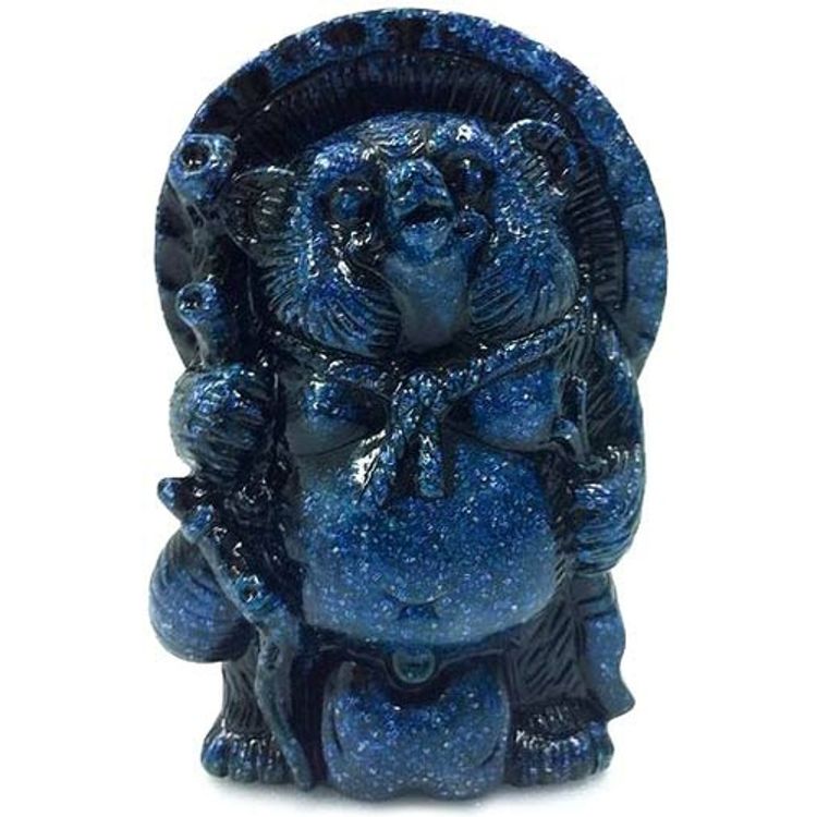 Mini Tanuki - Blue Glitter by Real X Head (Mori Katsura)
