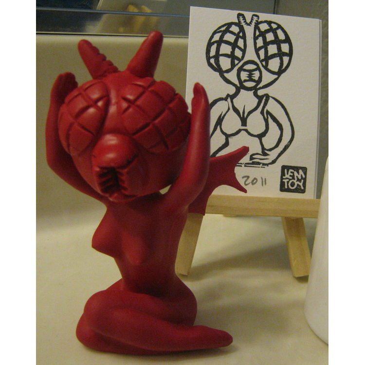 Kaijina the Bug Girl - Red with Wings by J.E. Moores